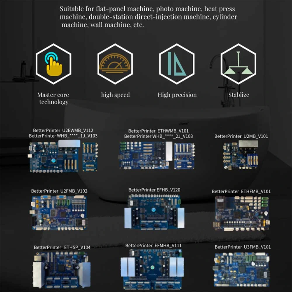 UV Flatbed Printer Dx7 Single Head Network Interface Inkjet Printer Board for Wall Printer