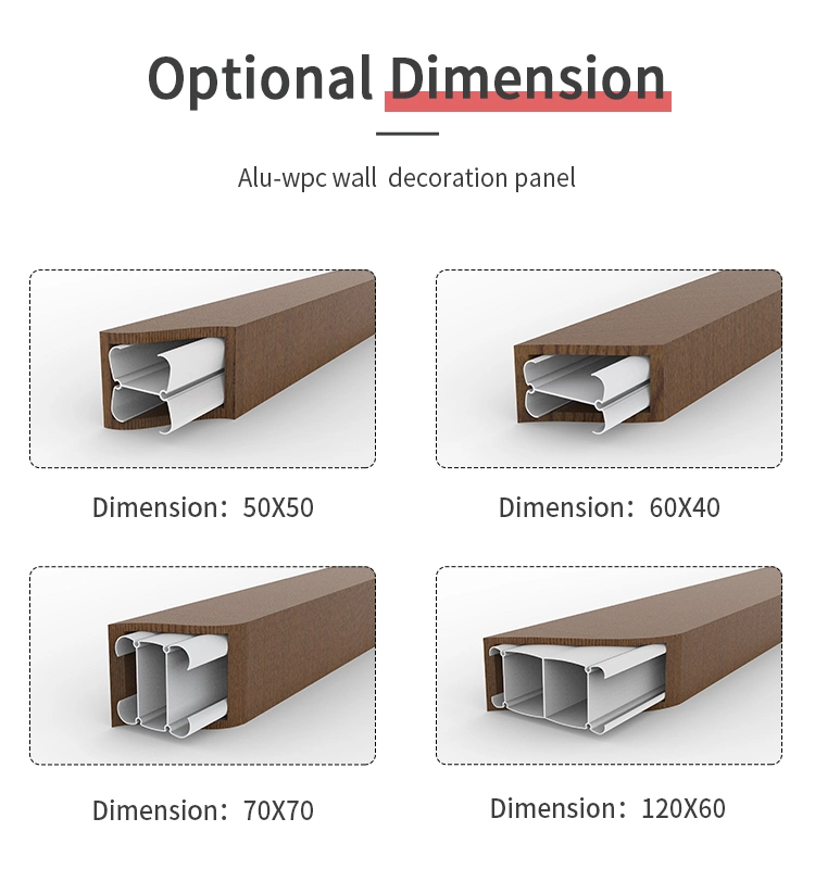 Popular Colors Luxury WPC Timber Tubes /Colorful Timber Tubes