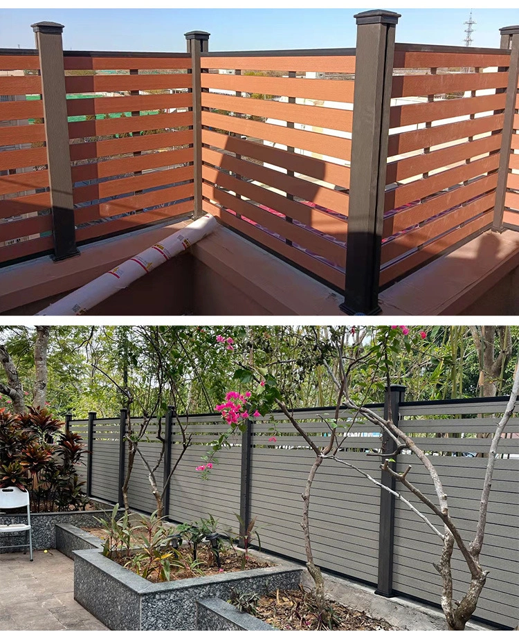 Customized Factory Price Pravicy Aluminium WPC Wood Plastic Composite Fencing Wholesale Garden Fence